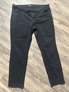 Old Navy Wow Mid-rise Super Skinny Jeans Black Jack Womens Size 18